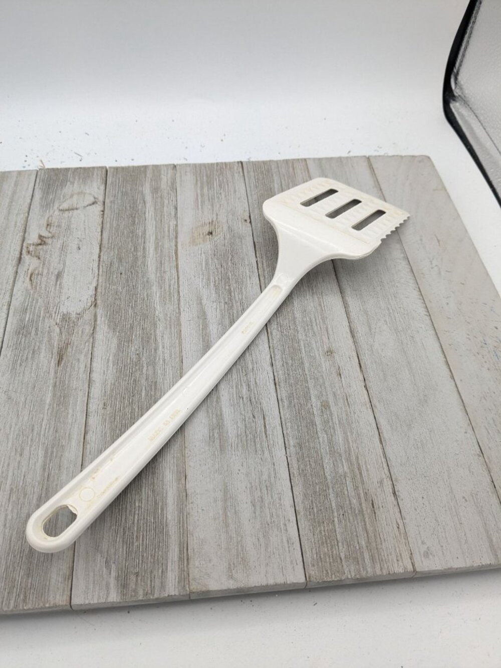 Vintage Ultratemp Serrated Slotted Spatula White Turner Flipper Robinson - Picture 4 of 10